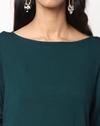 Boat-Neck Top with Puff Sleeves
