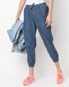 Washed Mid-Calf Length Pants