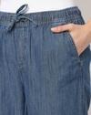 Washed Mid-Calf Length Pants