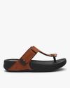 T-strap Flat Sandals with Velcro Fastening