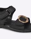 Double-Strap Sandals with Buckle Closure