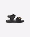 Double-Strap Sandals with Buckle Closure