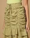 Ruched Skirt with Tie-Up