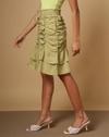 Ruched Skirt with Tie-Up
