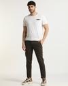 Slim Tapered Fit Flat-Front Trousers