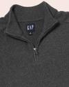 Men Ribbed Half-Zip Regular Fit Pullover