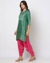 Women Foil Print Straight Kurta & Patiala Set