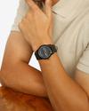 Black Dial Analogue Fashion Watch with Day Date Function For Men