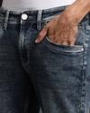 Men Heavily Washed Cropped Fit Jeans