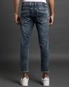 Men Heavily Washed Cropped Fit Jeans