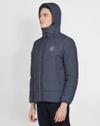 Men Regular Fit Zip-Front Hooded Puffer Jacket
