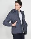 Men Regular Fit Zip-Front Hooded Puffer Jacket