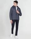 Men Regular Fit Zip-Front Hooded Puffer Jacket