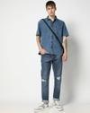 Men Lightly Washed Relaxed Fit Shirt