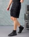 Men Denim Regular Fit Cargo Shorts