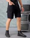 Men Denim Regular Fit Cargo Shorts