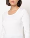 Scoop-Neck T-Shirt with Full Sleeves