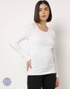 Scoop-Neck T-Shirt with Full Sleeves