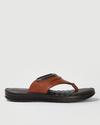 Men Leather Thong-Strap Sandals