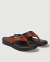 Men Leather Thong-Strap Sandals