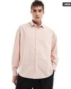 Oversized Shirt with Spread Collar