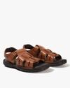 Men Leather Slingback Sandals with Velcro