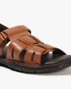 Men Leather Slingback Sandals with Velcro
