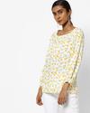 Floral Print Top with Bishop Sleeves