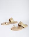 Textured Toe-Ring Flat Sandals