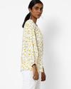 Floral Print Top with Bishop Sleeves