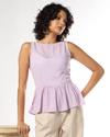 Women Fitted Boat-Neck Top