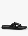 Men Leather Cross Strap Sandals