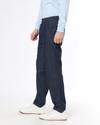 Mid-Rise Straight Jeans with Elasticated Drawstring Waist