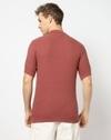 Men Flat Knit Regular Fit Polo T-Shirt