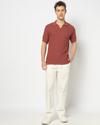Men Flat Knit Regular Fit Polo T-Shirt