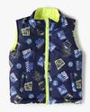 Boys Printed Regular Fit Bomber Jacket