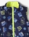 Boys Printed Regular Fit Bomber Jacket