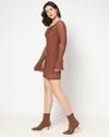 Women Square-Neck Bodycon Dress