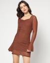 Women Square-Neck Bodycon Dress