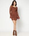 Women Square-Neck Bodycon Dress