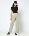 Women Straight Fit Pleated Trousers