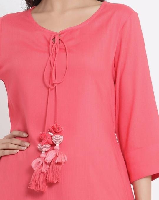 A-line Kurta with Asymmetrical Hemline