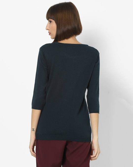 Round-Neck Cotton Sweater