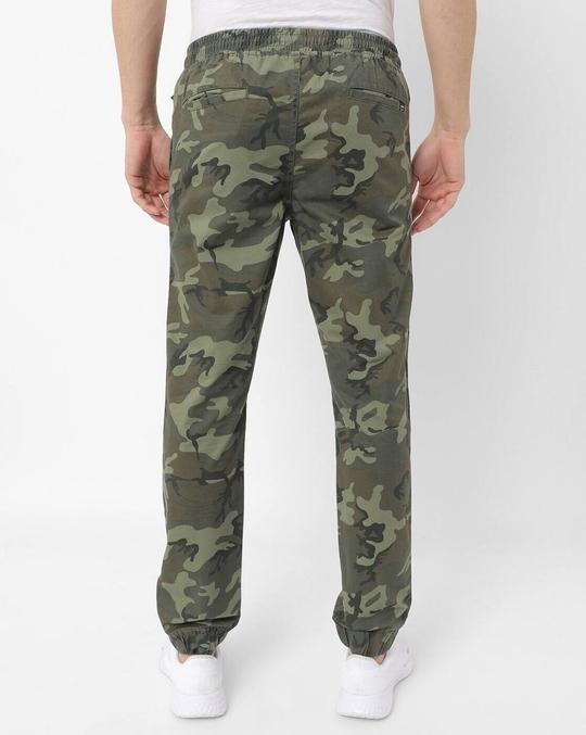Camo Print Joggers with Elasticated Drawstring