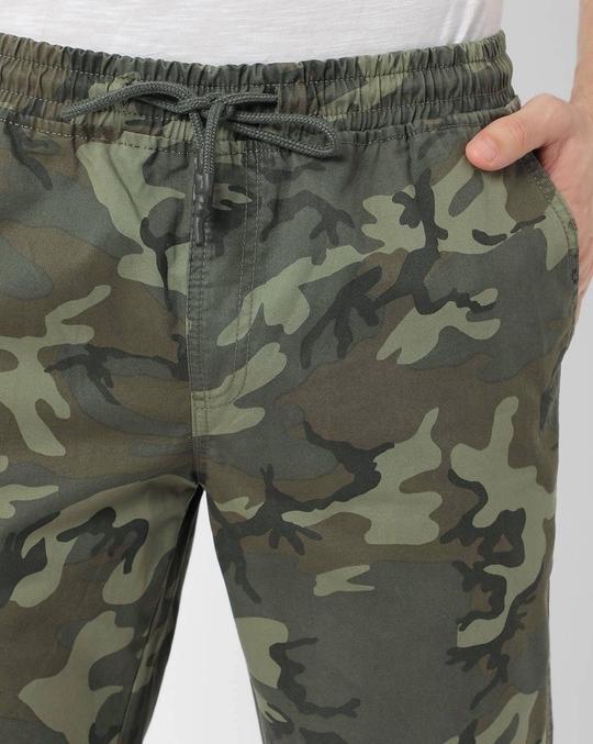 Camo Print Joggers with Elasticated Drawstring