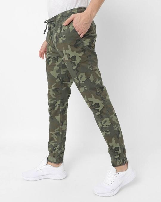 Camo Print Joggers with Elasticated Drawstring