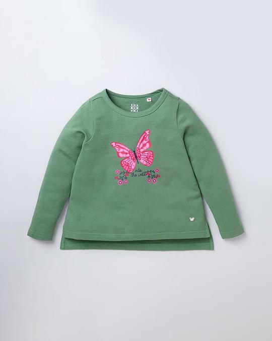 Girls Graphic Print Regular Fit Sweatshirt