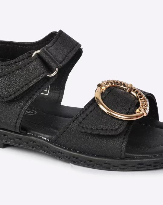 Double-Strap Sandals with Buckle Closure