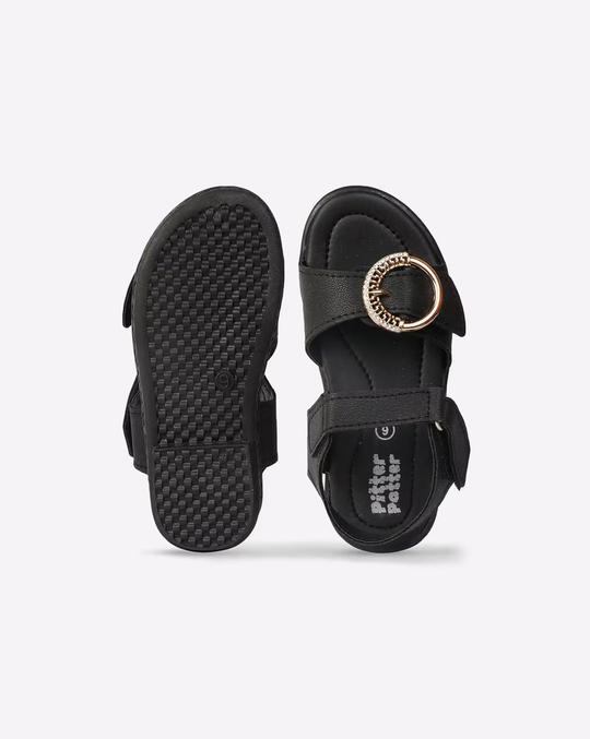Double-Strap Sandals with Buckle Closure