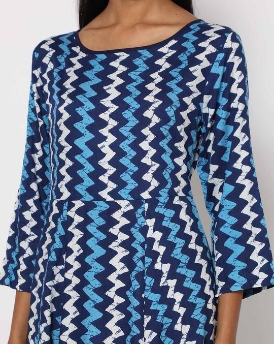 Chevron Print A-line Kurta & Palazzos Set